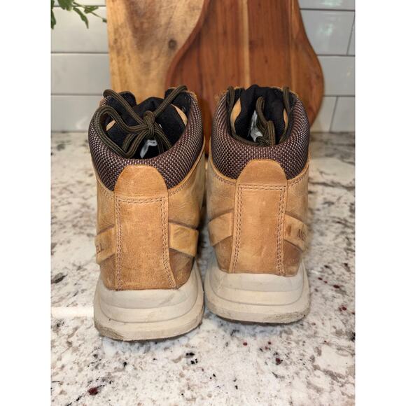 Merrell Tan Leather Hiking Boots Men’s 10.5 Vibram Soles Preowned main image 7
